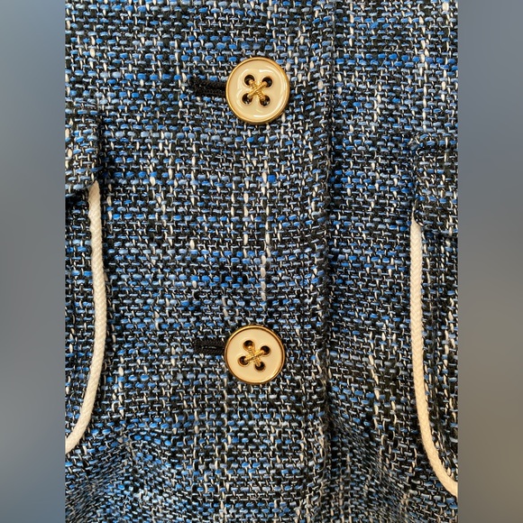 Cache Blue Blazer Jacket Size 6 - Picture 9 of 11